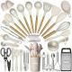 Wooden-Handle Silicone Kitchen Tool Set
