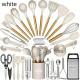 Wooden-Handle Silicone Kitchen Tool Set