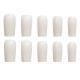 Beige Rectangular Fake Nail Tip