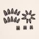 Fake Nails Gold Powder Stone Pattern Dark Red Wear