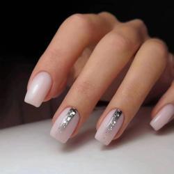 Simple European Square Fake Nails Black Gradient