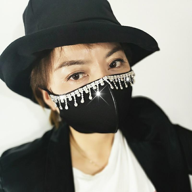 Breathable flash diamond cloth mask