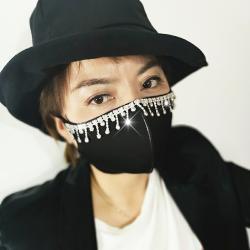 Breathable flash diamond cloth mask