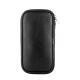 Twelve Bottles Black Pu Zipper Bag Makeup Brush Suit