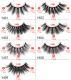 3D Artificial Mink Hair Thick Curling Pure Handmade Chemical Fiber Eyelash 10 Pairs