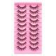 10 Pairs Of False Eyelashes With Natural And Thick Curl