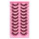 10 Pairs Of False Eyelashes With Natural And Thick Curl