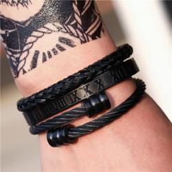 Titanium Steel Bracelet Suit Punk Creative Personality Roman