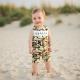 Infant Toddler Sleeveless Duck Embroidered Romper