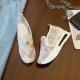 Womens Fashion Lace Mesh Casual High Heel Sneakers