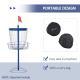 Soozier Portable Disc Golf Basket Target With 24-Chain, Travel Bag, Dark Blue