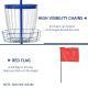 Soozier Portable Disc Golf Basket Target With 24-Chain, Travel Bag, Dark Blue