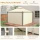 10 x 12 Outdoor Patio Gazebo with Curtains, Two-Tier Roof, Beige