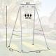 Hammock Chair Stand  Indoor and Outdoor Use with Anti-Slip Foot Pads, 2 Carabiners, White