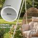 Hammock Chair Stand  Indoor and Outdoor Use with Anti-Slip Foot Pads, 2 Carabiners, White