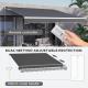 12 x 10 Electric Retractable Awning, Sun Shade Shelter with Remote Controller and Crank Handle for Deck, Black
