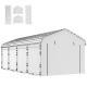 Carport Replacement Sidewall Panel for 10 x 15 Carports, UPF50+ Waterproof Replacement Side Wall Cover, White