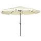 9 ft Cantilever Umbrella with Push Button Tilt and Crank Tassles and 8 Ribs Shade Umbrellas for Garden
