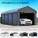 Carport Replacement Sidewall Panel for 10 x 15 Carports, UPF50+ Waterproof Replacement Side Wall Cover, Dark Gray