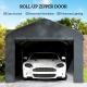 Carport Replacement Sidewall Panel for 10 x 15 Carports, UPF50+ Waterproof Replacement Side Wall Cover, Dark Gray