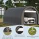 10 x 16 Carport, Heavy Duty Portable Garage Storage Tent with Large Zippered Door, Anti-UV PE Canopy Cover for Car, Truck, Boat, Motorcycle, Bike, Garden Tools, Outdoor Work, Gray