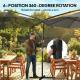 10 ft Offset Patio Umbrella with Cover, Hanging Cantilever Umbrella with 360° Rotation, Crank Handle, Tilt Grayish Brown