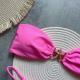 Five-pointed Star Accessories Pure Color Bikini Swimsuit