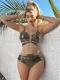 Womens European And American Sexy Bronzing High Waist Split Bikini