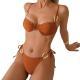 Solid Color Sexy Wrinkle Split Swimsuit Outfit