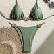 Lady Sexy Split Pure Color Bikini Swimsuit