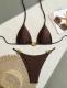 Lady Sexy Split Pure Color Bikini Swimsuit