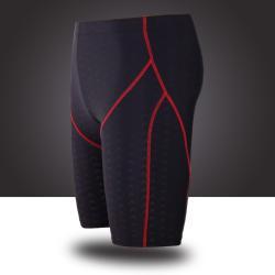 Mens Five-Point Boxer Swimsuit Shark Skin Swimming Trunks