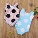 Girls Dotted One-Piece Swimsuit