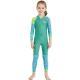 Childrens quick-drying diving suit girls boys conjoined long-sleeved snorkeling suit swimwear size childrens swimwear sunscreen swimsuit