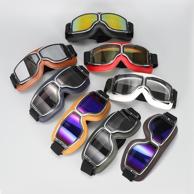 Retro Style Prince Helmet Motorcycle Off-road Wind Riding Goggles