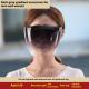 Face Screen Anti-droplet Anti-fog Windproof Eye Protection Dustproof Lampblack Mask Transparent Full Face Head Cover