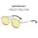 Steampunk Double Beam Sunglasses European And American Mens Metal Polygon Large Frame