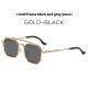 Steampunk Double Beam Sunglasses European And American Mens Metal Polygon Large Frame