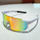 One-piece Large Frame Colorful Bicycle Riding Sun Glasses