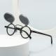 Sun Glasses Round Beige Frame
