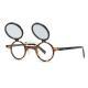 Sun Glasses Round Beige Frame