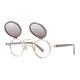 Sun Glasses Round Beige Frame