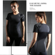 Compression sports tights short-sleeved womens stretch yoga clothes running quick-drying T-shirt training fitness clothing female slim suit