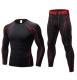 Mens Fitness Running Compression Training Suit Tights Long-sleeved Shirt Pants Leggings Sports Suit Fitness Sportswear