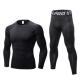 Mens Fitness Running Compression Training Suit Tights Long-sleeved Shirt Pants Leggings Sports Suit Fitness Sportswear