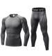 Mens Fitness Running Compression Training Suit Tights Long-sleeved Shirt Pants Leggings Sports Suit Fitness Sportswear