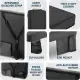 Alpcour Portable Heated Extra Thick Stadium Seat Cushion - 21x 15 Inch Bleacher Cushion With Side Pocket