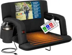 Alpcour Heated Reclining Stadium Seat For Bleachers With Back Support