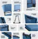 Alpcour Folding Reclining Stadium Seat With Back Support For Bleachers