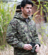 Shark skin soft shell mens sport camouflage suit